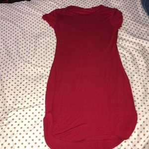 Red t shirt dress